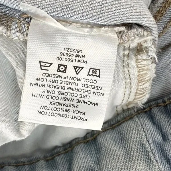 Express Flare Mid Rise Jeans Light Wash Distressed Rigid Front Stretch Back‎ 6 - Image 10