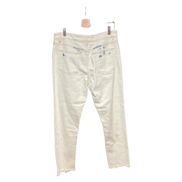 Maje Acid Wash Straight Leg Jeans White Denim Size 40 / US‎ 8 - Image 10