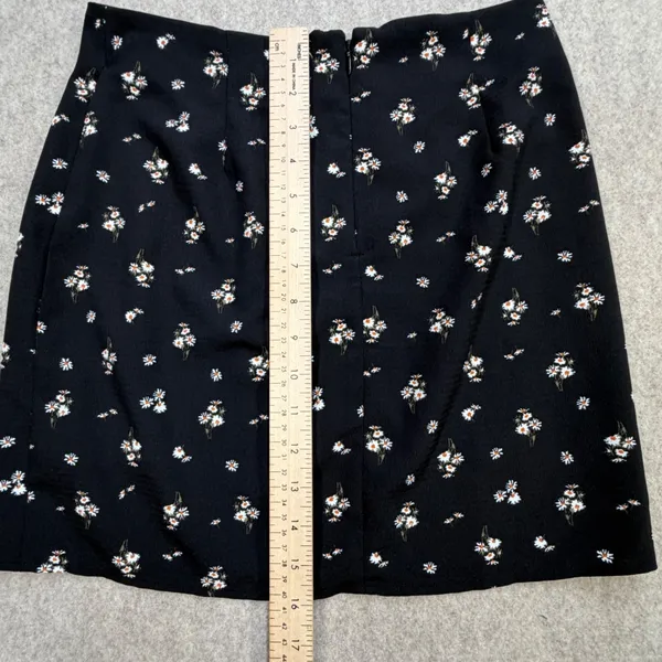 Aeropostale Mini Skirt Womens S Floral Black Cottagecore Y2K Fairy Grunge Twee - Image 5