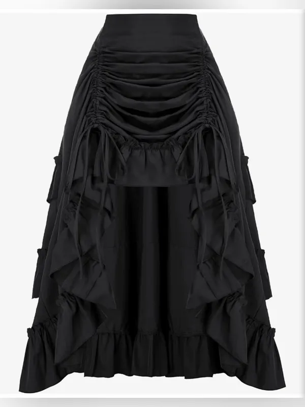 Scarlet Darkness Women Renaissance Pirate Skirt High-Low Sz M - Image 2