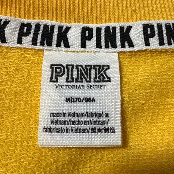 Victoria’s Secret PINK tag Yellow and Gray Women's Top size M - Image 5
