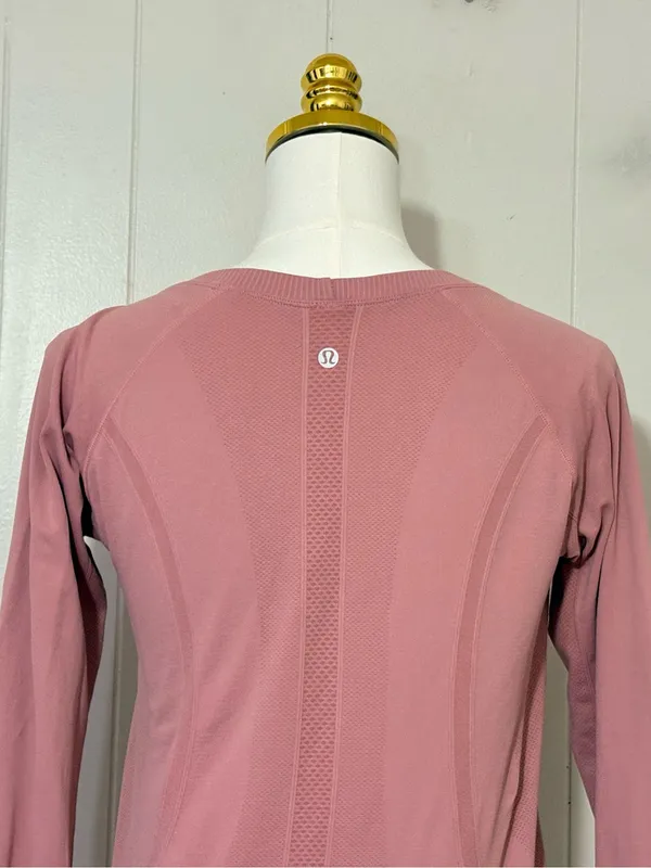 Lululemon Swiftly Tech Long Sleeve Shirt Pink Running Top Tagless - Image 7