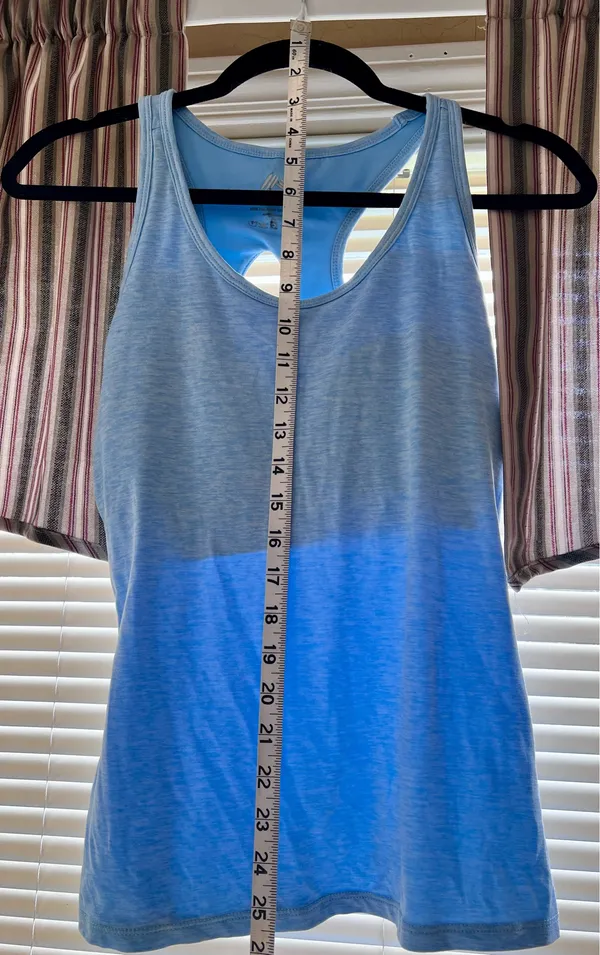 Light Blue Racerback Workout Tank Top - Image 3