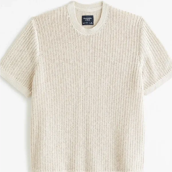 Abercrombie & Fitch Light Gray Knit Sweater - Image 5