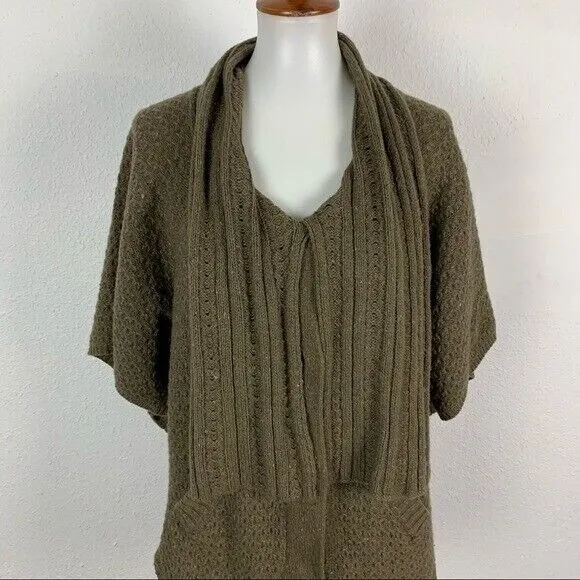 Anthropologie Sparrow Wool Blend Open Front Cardigan‎ Sweater Cozy Layering M - Image 2