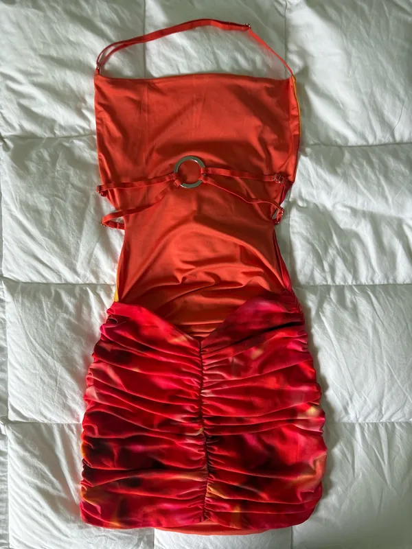 Outcast Elea Mini Dress Vespar in Orange - Image 9