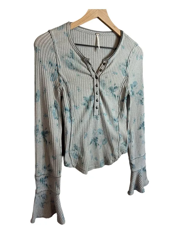 Free People Layer Me Long Sleeve Henley Top In Vintage Floral - Image 5