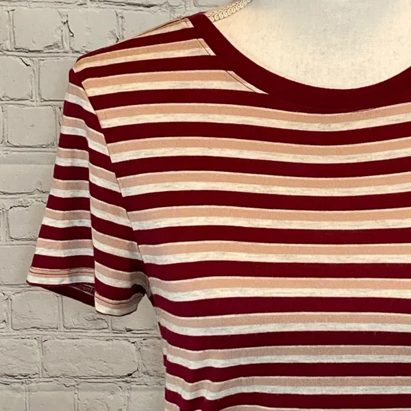 CAPE JUBY T-Shirt Striped Pink Berry & White-Medium - Image 2