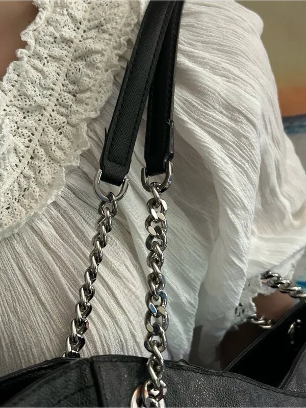 Michael Kors Black Monogram Tote Shoulder Bag - Image 7