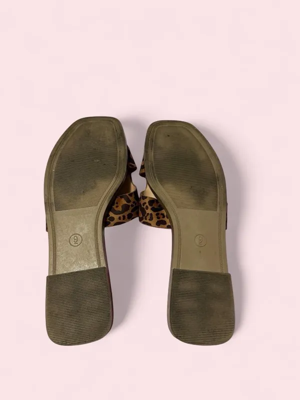 a new day Leopard Print Slide Sandals - Brown/Black - Image 6