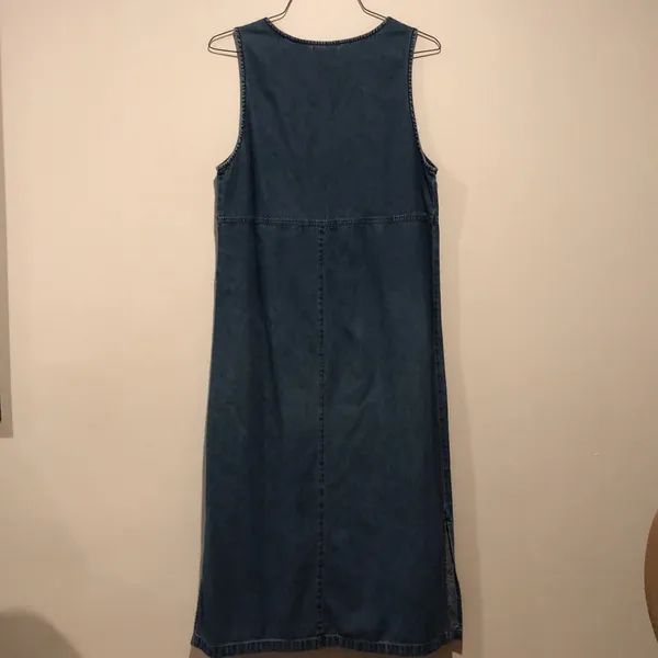 Vintage 90s Y2K Erika Collection Embellished Faded Denim Dress - Image 7