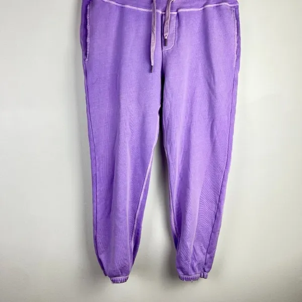 NSF Sayde Distressed Slim Jogger Sweatpants Purple Large - Image 13