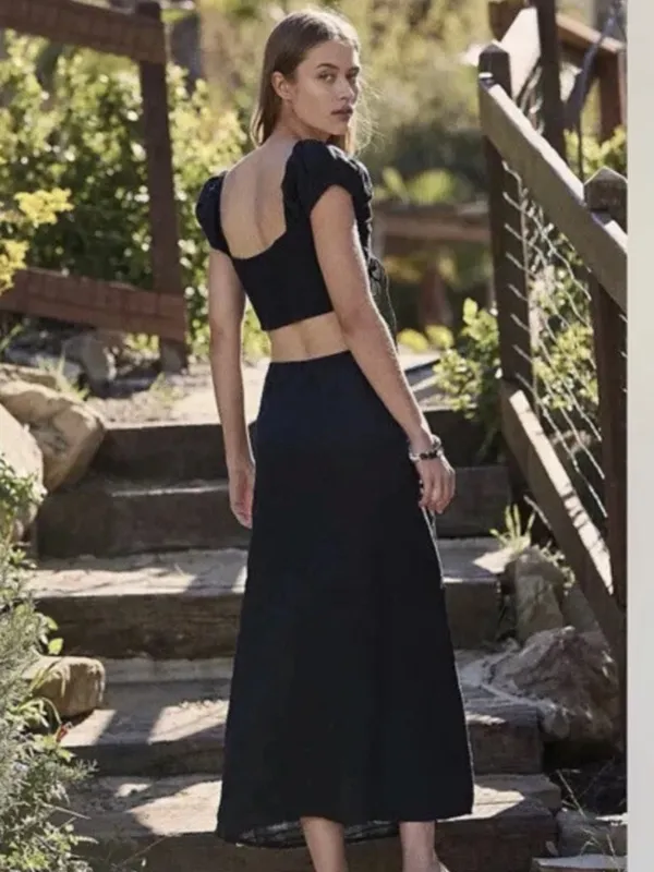 Free People Endless Summer Extra Dose Keyhole Cutouts Midi Dress - Image 2