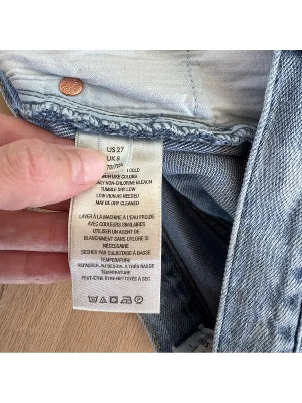 We The Free Distressed Denim Jean Shorts Size 27 - Image 3