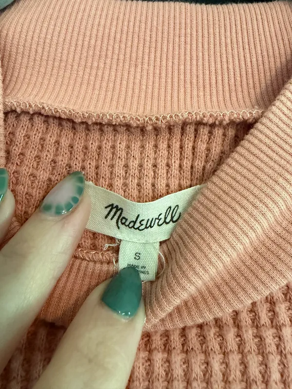 Madewell Mockneck Waffle Knit Sweater - Image 2