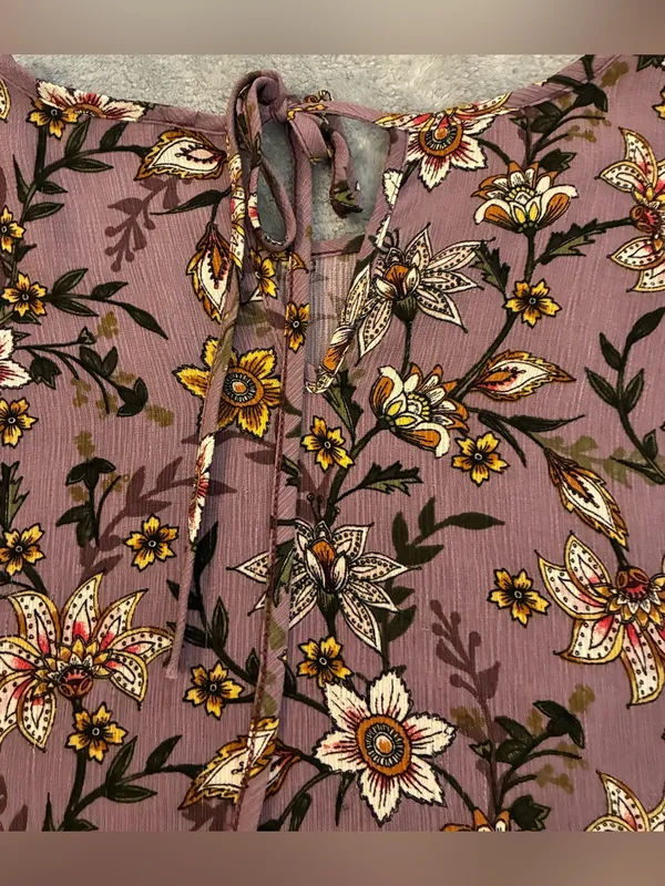 Women’s Promesa Brand floral purple Blouse Size Medium - Image 7