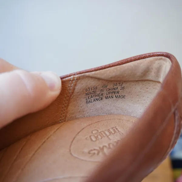 Clarks 6M Indigo Kiltie Penny Loafer Pumps Brown Excellent Leather Heels Retro - Image 7