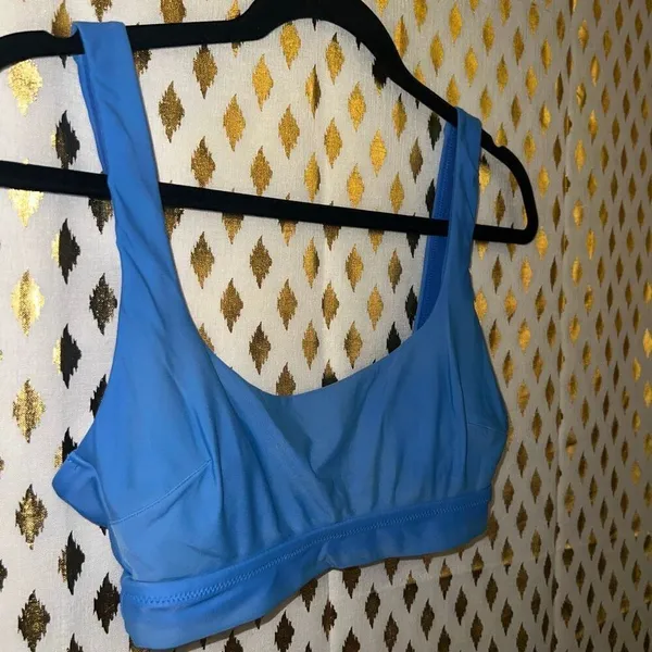 Aerie bra bralette scoop bikini top blue size S - Image 2