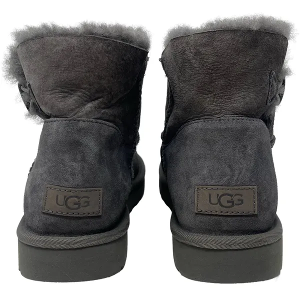 UGG Bailey Button Charcoal Grey Suede Boots Women’s Size 11 - Image 6