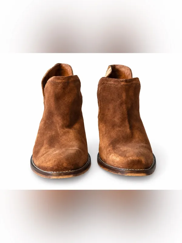 Roper Rowdy Cow Hair on Hide Suede Western Ankle Boots Women’s 7.5 - Image 5