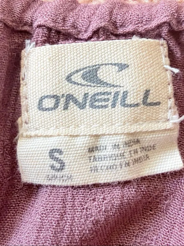 O’Neill Dusty Rose Crochet Halter Mini Dress Swim Cover Up Tunic Size S - Image 2