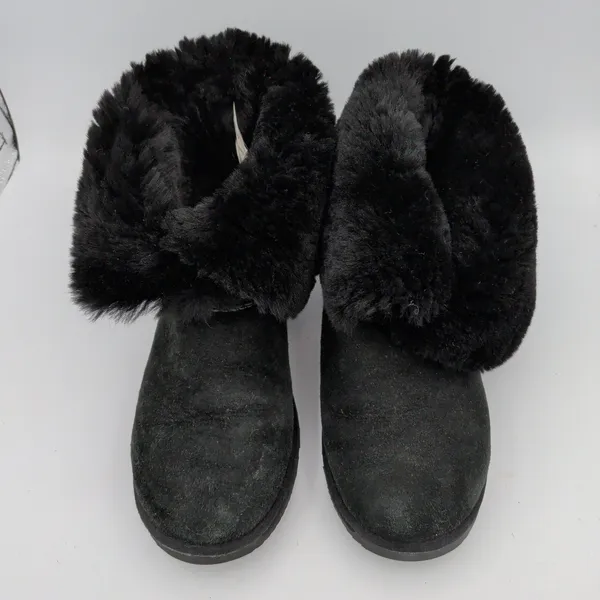 ABEO BIOsystem Black Suede Shearling Lined‎ Mid Calf Boots Womens Size 9 - Image 4