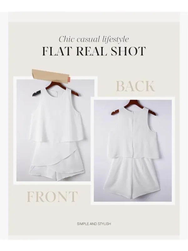 NEW Sleeveless Romper Beach Vacation Outfit S - Image 2