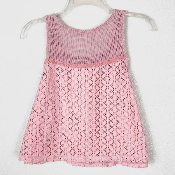 Free People Floral Crochet Lace Babydoll Tank Top - Image 5