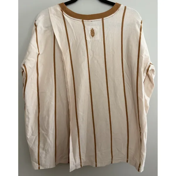 Free People Movement‎ "Home Game" Striped Long Sleeve Layer Top Women's Size XS - Image 2