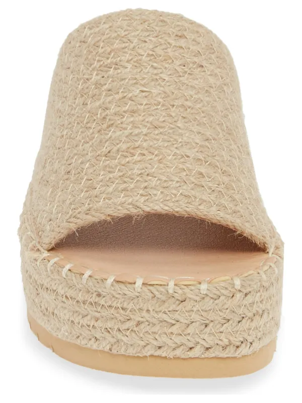 Coconuts by Matisse Del Mar Platform Slide Sandals Natural Raffia Size 9M - Image 8