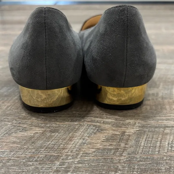 Isaac Mizrahi Live Paulina Gray Tassel Suede Loafters Size 10 Office Workwear - Image 3