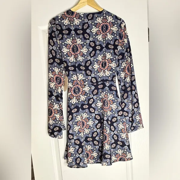 Altar'd State Multicolor Floral Long Sleeve Dress, Medium - Image 6