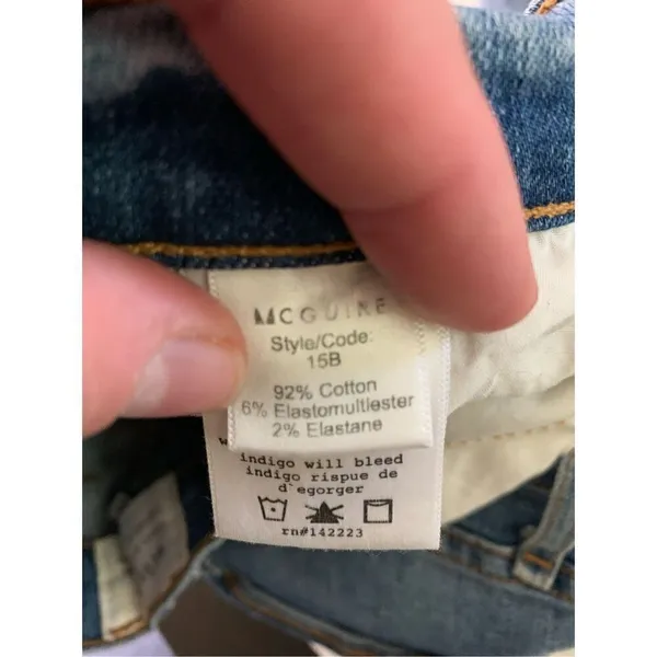 McGuire Denim McGuire Ibiza Crop Step Hem Jeans Racer Side Stripe Style 5b women's size 28 - Image 5