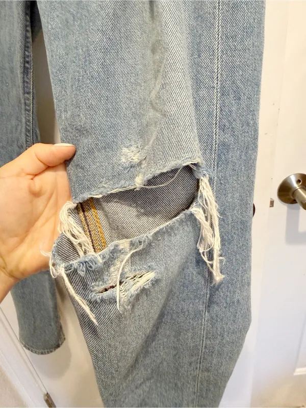 AGOLDE Jamie High Rise Classic‎ Jeans Distressed Dakota Wash size 24 - Image 5