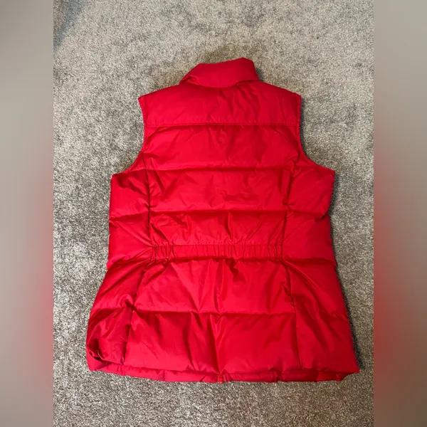 Lands' End Women's‎ Vibrant Red Quilted Vest size small (6-8) - Image 3
