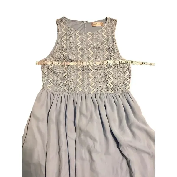 Altar'd State Sleeveless Dress Size Small Blue Above Knee Lace Overloy Flowy - Image 5