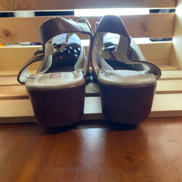 PIKOLINOS Brown Leather Cutout Mules - Image 7