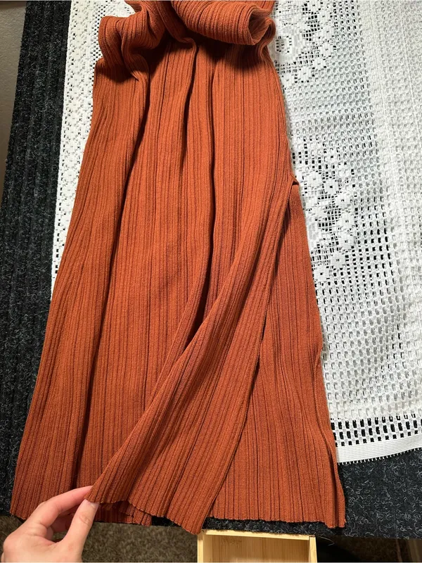 WAYF Sleeveless‎ Ribbed Mock Neck Midi/Maxi Dress - Image 4