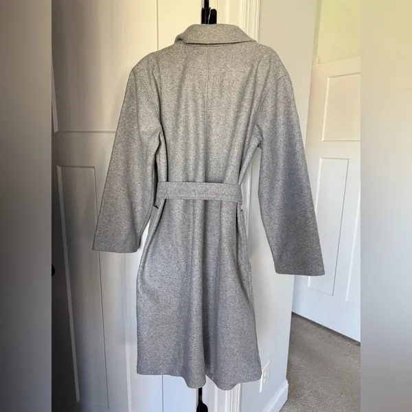 NWT GAP Light Gray Coat New‎ Belted Pockets Trench Long - Image 6