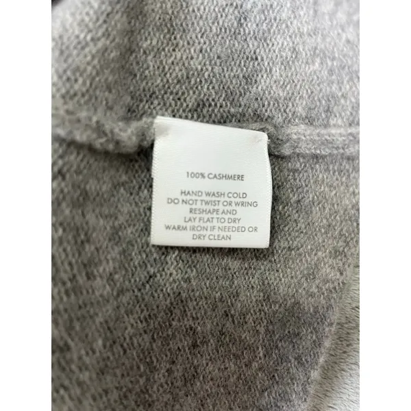 White + Warren Essentials 100% Cashmere Open Front Cardigan Heather Gray XS - Image 6