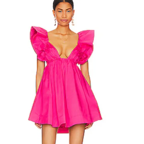 For love and lemons pink clementine mini ruffle dress - Image 4