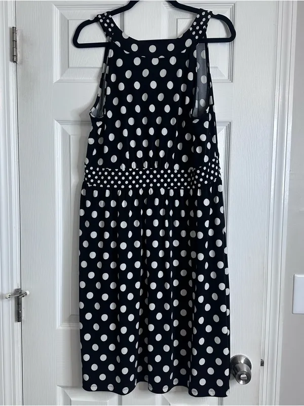 APT. 9 Black & White Polka Dot Halter Dress Women’s Size XL - Image 8