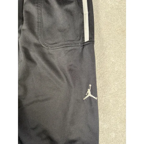 Air Jordan Track Pants Mens XXL Athletic Black White Stripe Ankle Zip Baggy Wide - Image 4