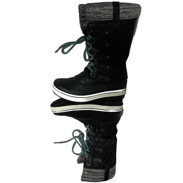 TOTES Glenda Black, Women's Lace-Up‎ Boots, Size 6 Med - Image 6