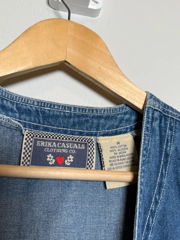 Vintage 90s Denim Jean Vest - Image 4