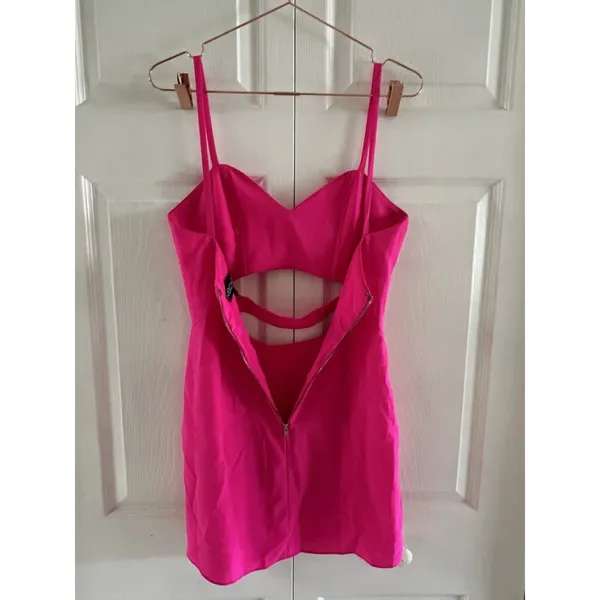 NBD x Naven Twins Cross‎ It Off Bodycon Dress in Pink Size S - Image 5