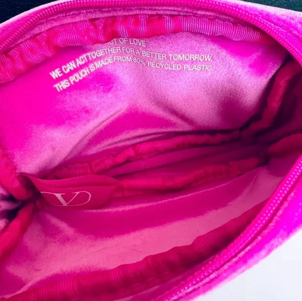 Pink Velvet Wristlet/Cosmetic Bag - Image 6