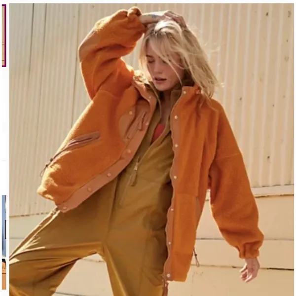 Free People Movement Hit The Trails Fleece Jacket Size Small - Image 8