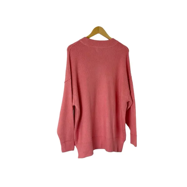 Aerie Oversized Crew Neck Sweater‎ Size Medium Salmon New - Image 3