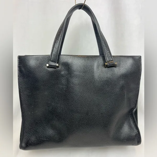 Kate Spade NY Carena Kay Street Pebble Handbag Black Leather Satchel Bag Tote - Image 4